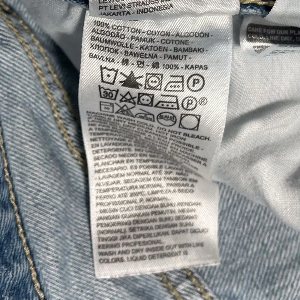 Levi's Women's Jeans Low Pro Straight Denim Distressed Casual 28 Blue - Picture 3 of 9